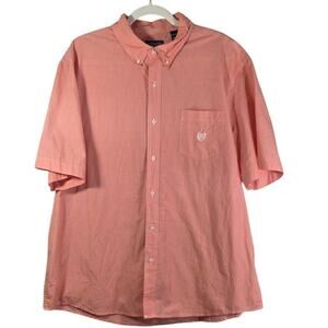 Chaps Ralph Lauren Easy Care Polo cotton button down orange check XXL